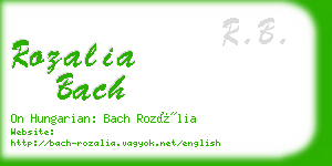 rozalia bach business card